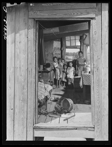 Ten people live in this shack. They must move to make way for the Army maneuver grounds. Caroline County, Virginia