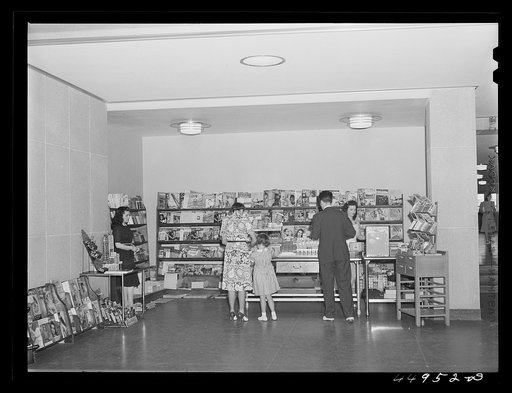 The newsstand in the waiting room. Municipal airport, Washington, D.C.