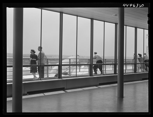 Looking out over the field from the south concourse. Municipal airport, Washington, D.C.