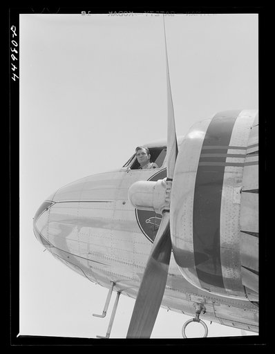 Waiting for instructions to take off. Washington D.C. municipal airport