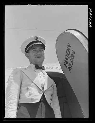 A steward. Washington D.C. municipal airport