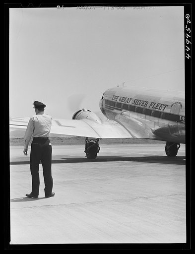 Untitled photo, possibly related to: Airliner about to take off. Washington, D.C. municipal airport