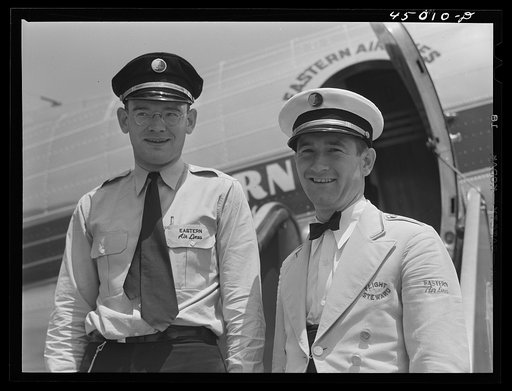 A dispatcher and flight steward. Washington, D.C. municipal airport