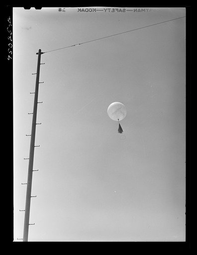 A balloon sent up by the weather bureau. Washington, D.C. municipal airport