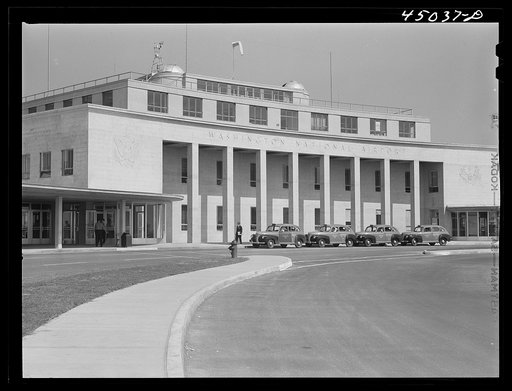 View of the front of the administration building. Washington, D.C. municipal airport