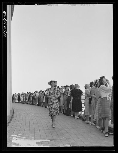 Visitors on the observation platform. Washington, D.C. municipal airport