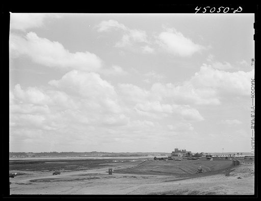 Distant view of the airport showing construction still going on. Municipal airport, Washington, D.C.