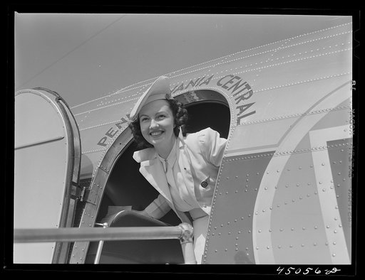 An airlines hostess. Municipal airport, Washington, D.C.