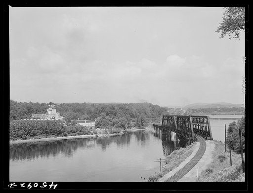 Untitled photo, possibly related to: Highway on the New Hampshire side of the Connecticut River leading to Brattleboro, Vermont