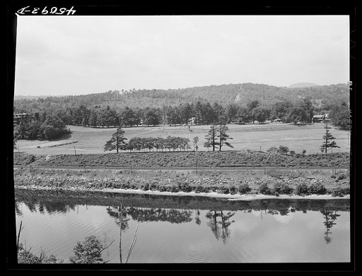 Untitled photo, possibly related to: Landscape along the Connecticut River near Bellows Falls, Vermont