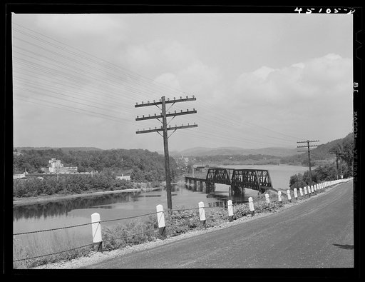 Highway on the New Hampshire side of the Connecticut River leading to Brattleboro, Vermont