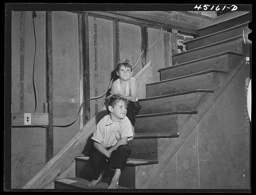Untitled photo, possibly related to: Two of the children of Warren Franklin, FSA (Farm Security Administration) client of Guilford, Vermont