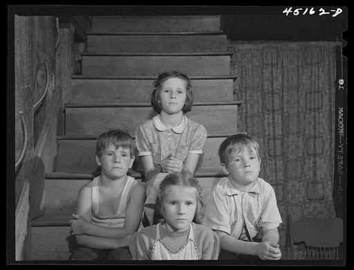 Children of Warren Franklin, FSA (Farm Security Administration) dairy farmer near Guilford, Vermont