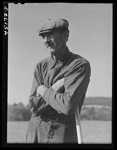 Untitled photo, possibly related to: Mr. Bert Brown, dairy farmer and FSA (Farm Security Administration) client. Townsend, Vermont