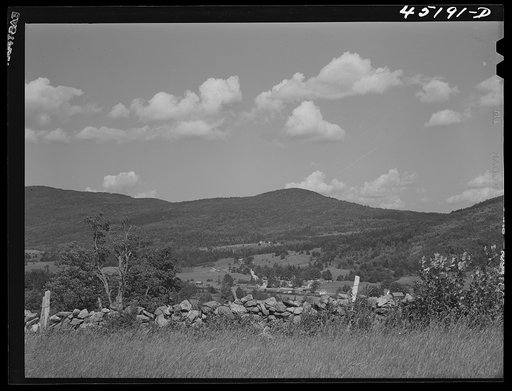 Landscape of the town of Weston, Vermont