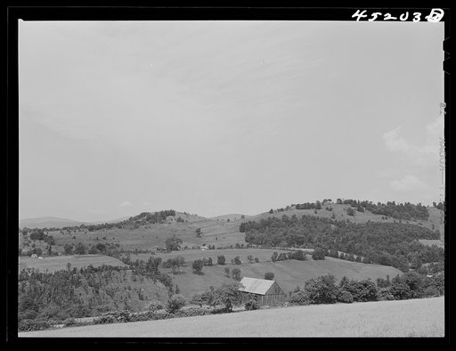 Hill farms near Springfield, Vermont