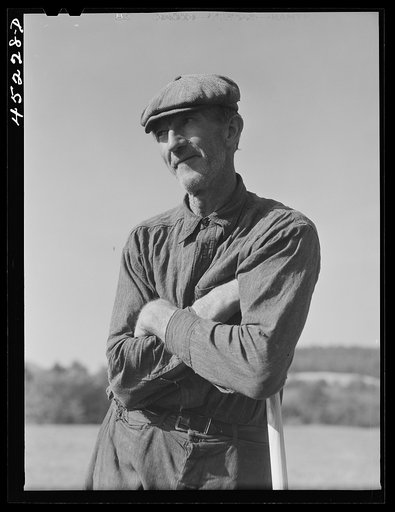 Untitled photo, possibly related to: Mr. Bert Brown, dairy farmer and FSA (Farm Security Administration) client. Townsend, Vermont