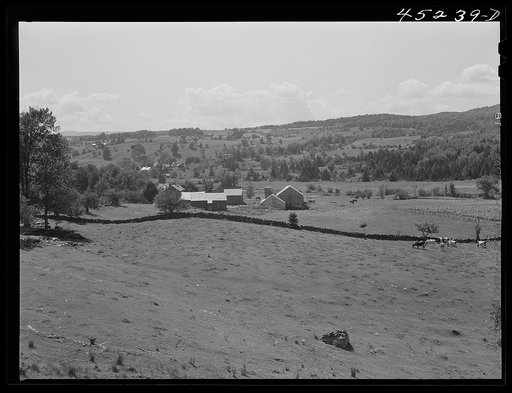 Farm landscape near Springfield, Vermont