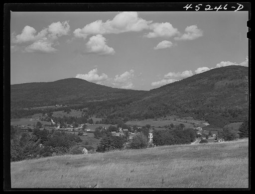View of the town of Weston, Vermont