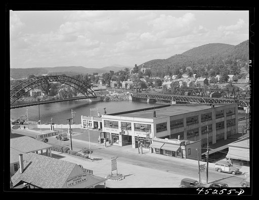 Bellows Falls, Vermont, and on the far side of the river, North Walpole, New Hampshire