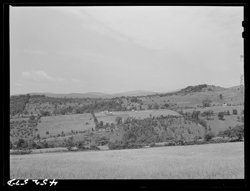 Hill farms near Springfield, Vermont