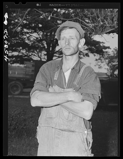 Mr. Clifford House, share-renter in the Pine Camp expansion area. FSA (Farm Security Administration) is helping him move out and granting him additional operating assistance in making a fresh start on a new farm. Near Pine Camp, New York