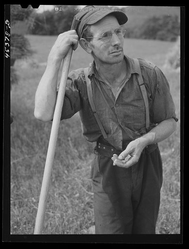 Untitled photo, possibly related to: Mr. Isadore Lavictoire, French Canadian dairy farmer near Rutland, Vermont