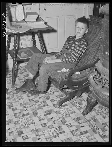 Untitled photo, possibly related to: Children of a dairy farmer near Rutland, Vermont
