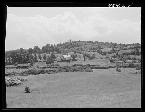 Hillside farm near Ludlow, Vermont
