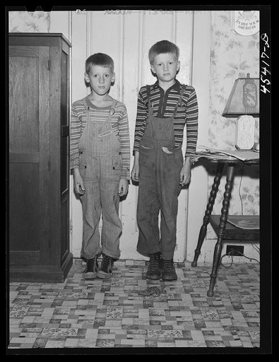 Untitled photo, possibly related to: Children of a dairy farmer near Rutland, Vermont