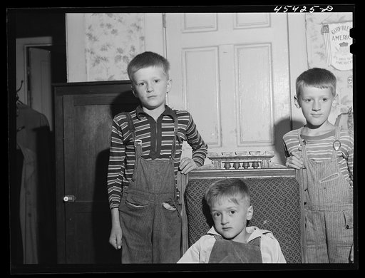 Untitled photo, possibly related to: Children of a dairy farmer near Rutland, Vermont