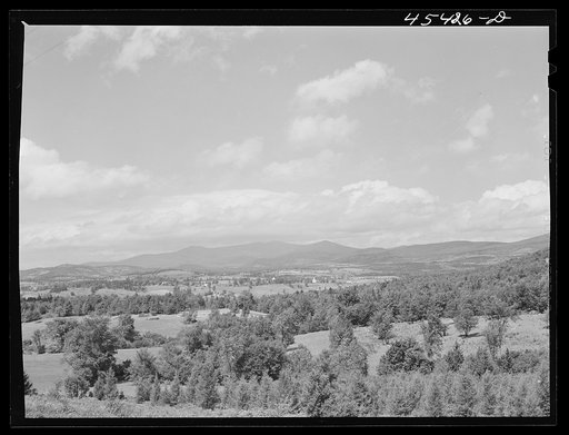 Untitled photo, possibly related to: Distant view of the town of Mount Holly, Vermont