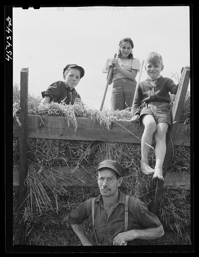 Untitled photo, possibly related to: Mr. Isadore Lavictoire, French Canadian dairy farmer near Rutland, Vermont