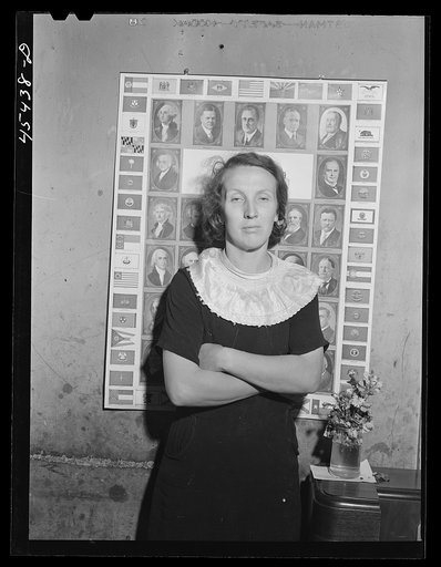 Untitled photo, possibly related to: Mrs. Horatio Weaver, wife of a FSA (Farm Security Administration) dairy farmer in the town of Tinmouth, Vermont