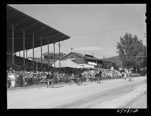 Untitled photo, possibly related to: Sulky races at the Rutland Fair, Vermont