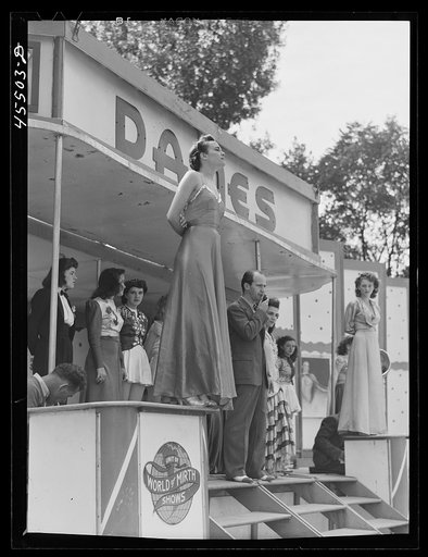 Untitled photo, possibly related to: The "girlie" show at the Rutland Fair, Vermont