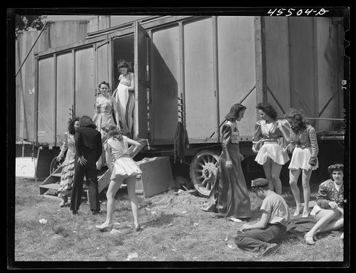 "Backstage" of the "girlie" show at the Rutland Fair. Vermont