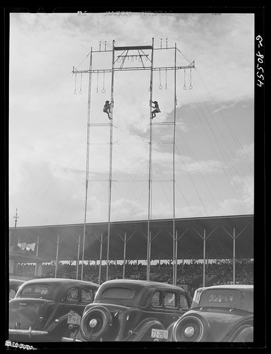 Untitled photo, possibly related to: Trapeze artists at the Rutland Fair, Vermont