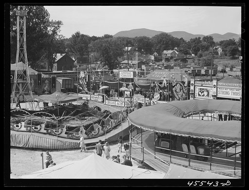 View of the fairgrounds at the Rutland Fair, Vermont