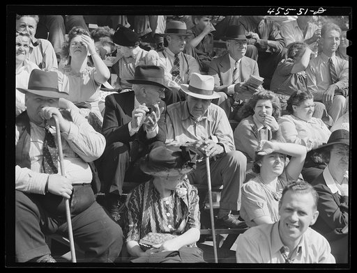 Spectators at the sulky races at the Rutland Fair. Vermont