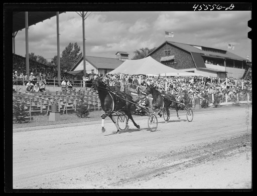 The sulky races at the Rutland Fair. Vermont