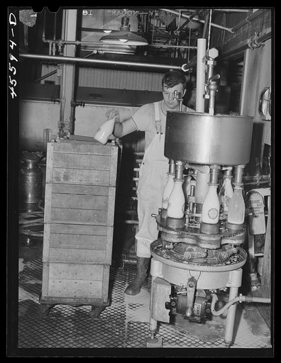 In the Burlington cooperative milk bottling plant. Burlington, Vermont