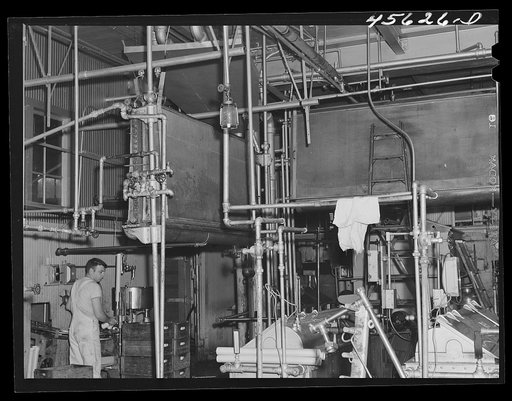 In the Burlington cooperative milk bottling plant at Burlington, Vermont