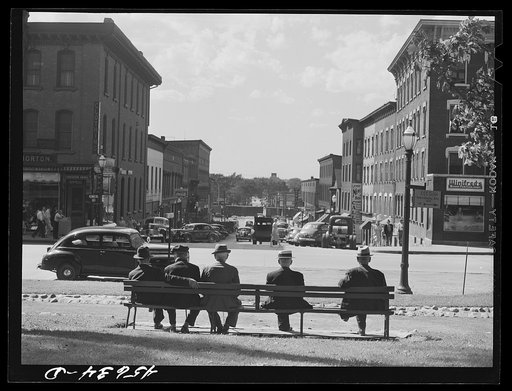 Untitled photo, possibly related to: In the square, facing the main street in Saint Albans, Vermont