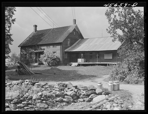 The home of the Gaynor family on a farm near Fairfield, Vermont