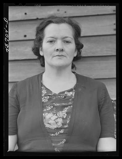Untitled photo, possibly related to: Mrs. William Gaynor, wife of FSA (Farm Security Administration) dairy farmer, on her farm near Fairfield, Vermont