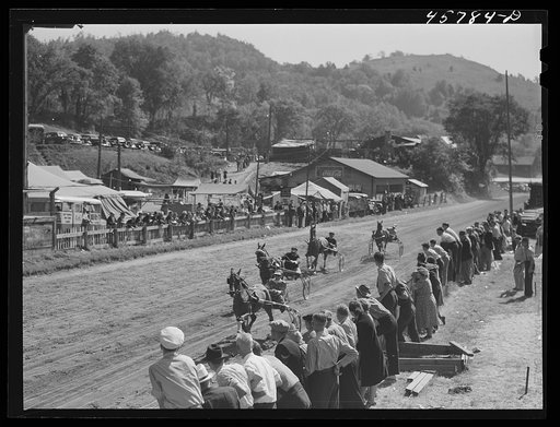 Sulky races at World's Fair in Tunbridge, Vermont