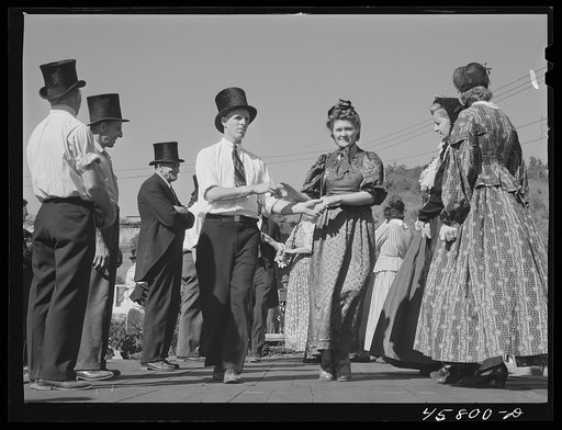 Untitled photo, possibly related to: Square dances at the World's Fair at Tunbridge, Vermont