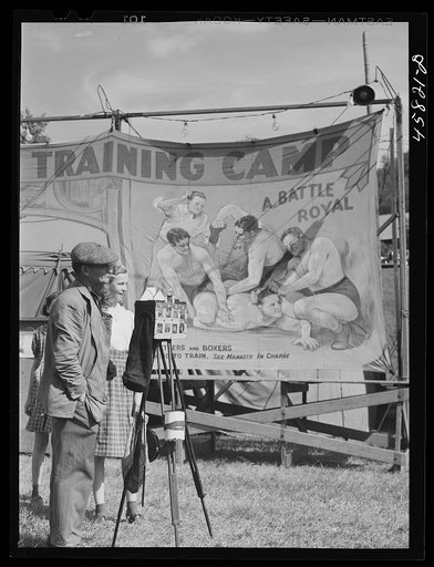 Untitled photo, possibly related to: Tintype photographer at the World's Fair at Tunbridge, Vermont