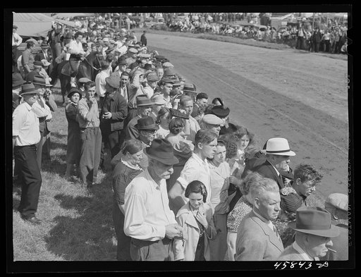 Spectators at parade at the World's Fair. Tunbridge Vermont